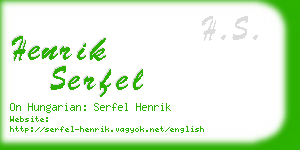 henrik serfel business card